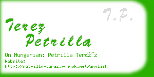 terez petrilla business card